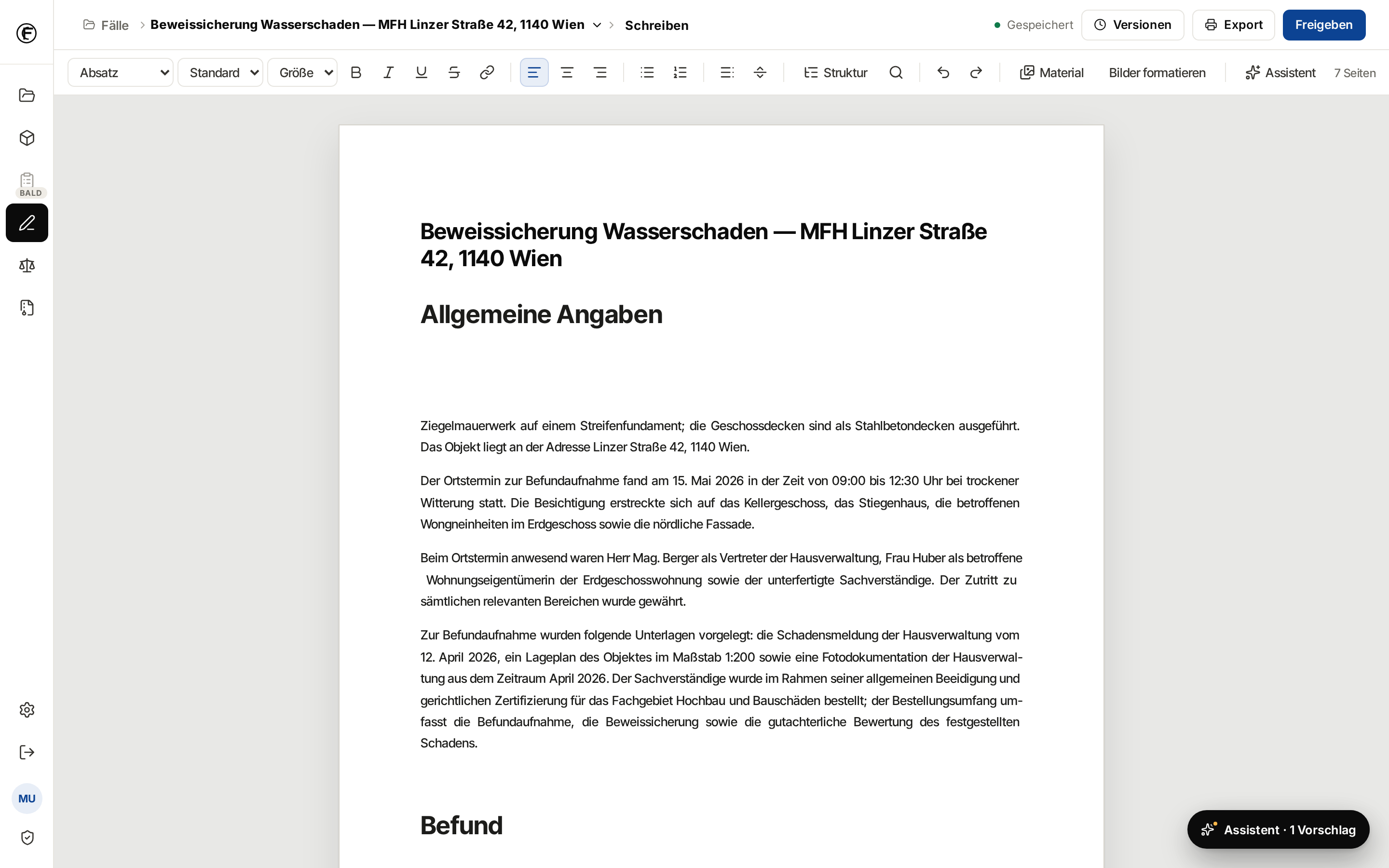 Der Gutachten-Editor von Scribo